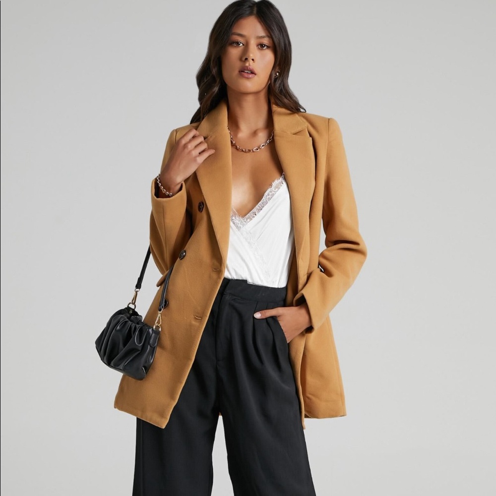 Confidence is Key Blazer Coat in Beige